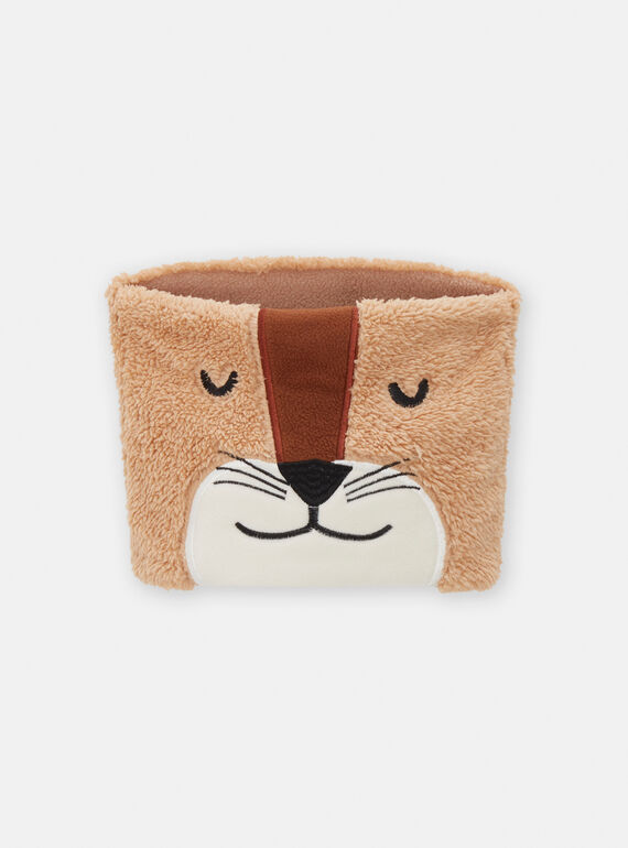 Boy's beige snood SYOGROSNO5 / 23WI02O4SNOI814