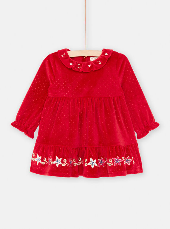 Baby Girl Red Party Dress SIWAYROB1 / 23WG09S2ROBF529