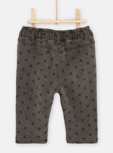 Charcoal jeans with polka-dot print SILOPAN / 23WG09R1PANK003