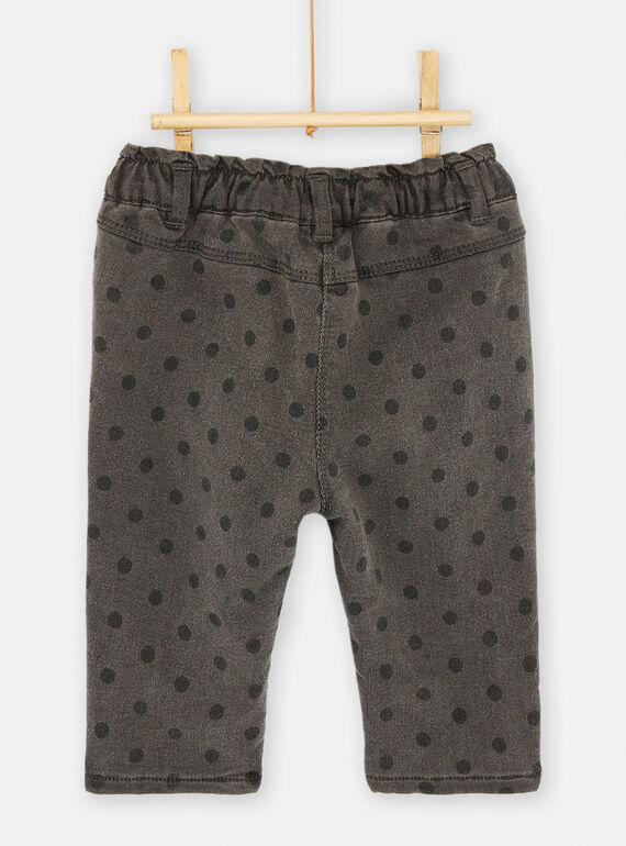 Charcoal jeans with polka-dot print SILOPAN / 23WG09R1PANK003