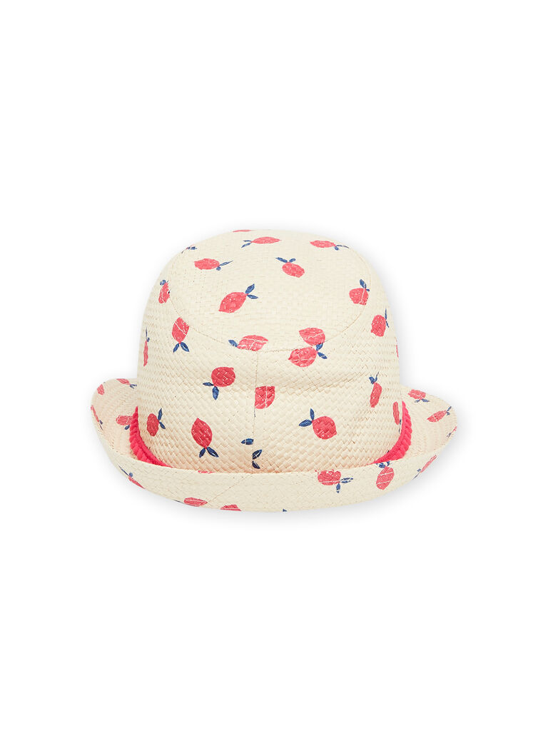 Natural Fruit Print Hat Child Girl NYAHAT2 / 22SI01C5CHA009