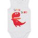 Baby Boy Grey Dinosaur Bodysuit