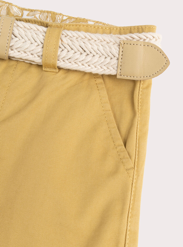 Yellow Bermuda shorts  WOMENBER1 / 25S90221BERB106
