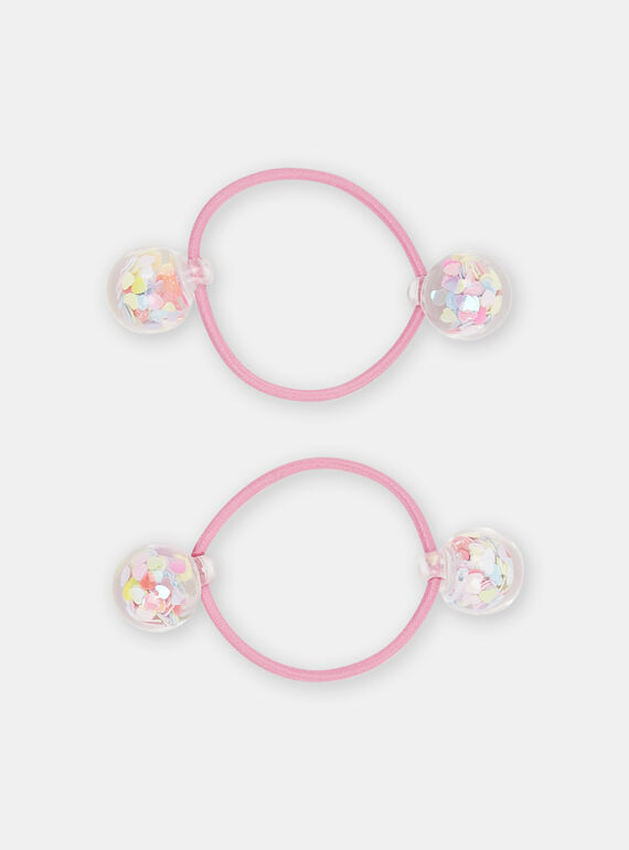 2 fancy pink elastic bands for girls SYAJOELA6 / 23WI0186ELA099
