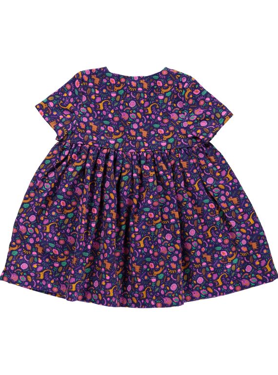 Baby girls' flannel dress DIVIOROB3 / 18WG09H3ROB099