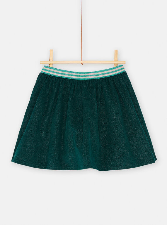 Girl's reversible duck blue skirt SADUJUP / 23W901P1JUP714