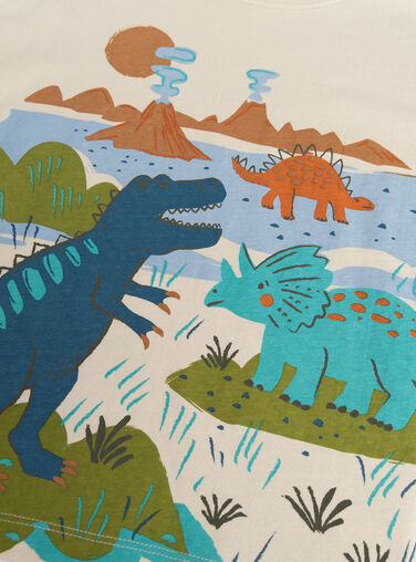 T-shirtWhite dinosaur animation for boy  VOKLITEE2 / 24W90241TML632