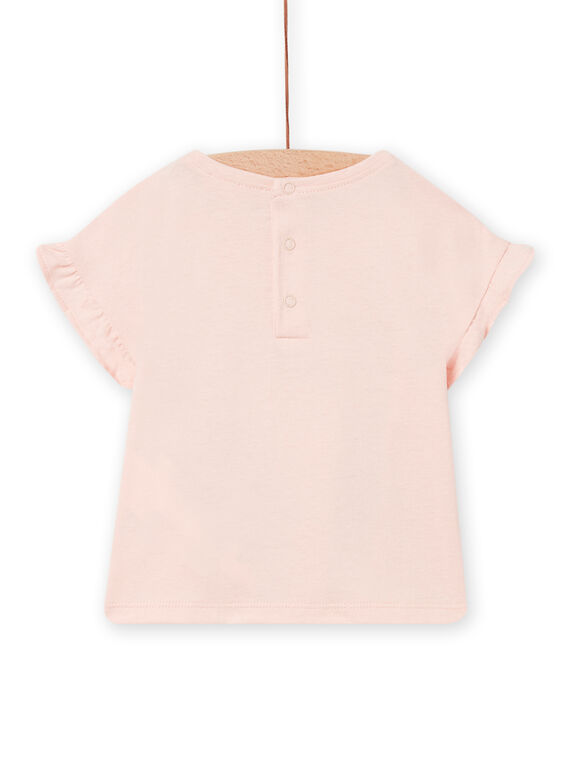 Pink T-shirt with baby girl fantasy animation NISANTI1 / 22SG09S2TMC307