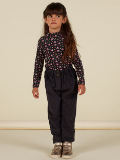 Dark grey paperbag jeans child girl MAHIPANT / 21W901U1PANJ905