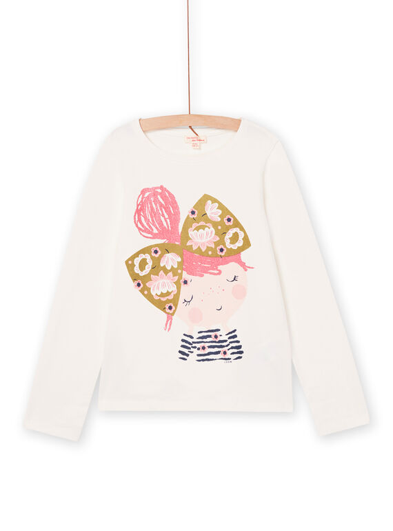 Long sleeve t-shirt with little girl pattern PARHUTEE2 / 22W901Q1TML001