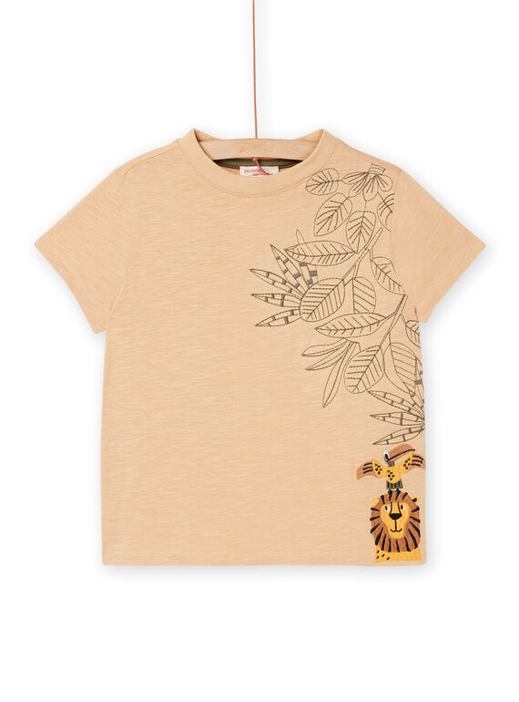 Lion and parrot embroidery t-shirt ROSOTI / 23S90221TMCI820