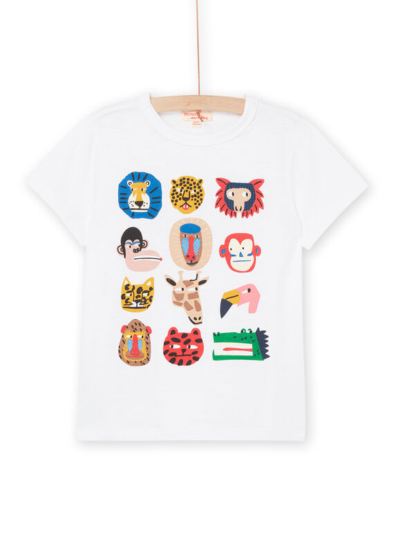 White T-shirt with animal heads RONAUTI1 / 23S902N3TMC000