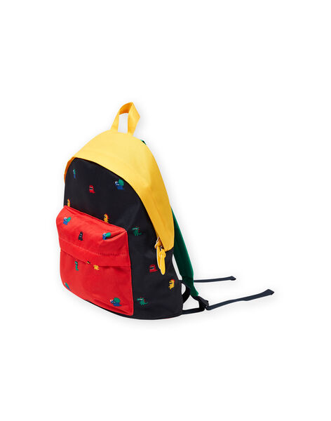 Boy's colorblock backpack with monster print MYOCLASAC / 21WI02G1BES705