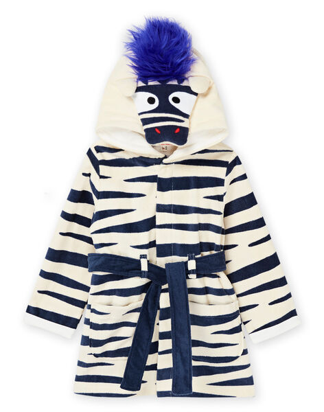 Unbleached zebra print dressing gown REGOPEIZEB / 23SH12D1RDC001
