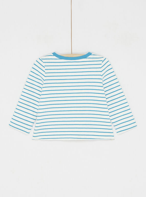 Turquoise long-sleeved reversible T-shirt SULINTEE2 / 23WG10H3TML202