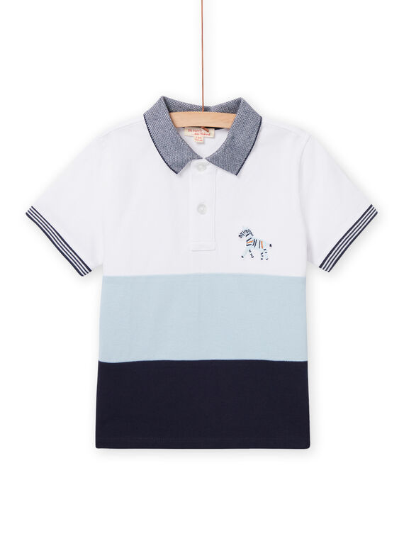 Blue striped polo shirt child boy NOSOPOL / 22S902Q1POL000