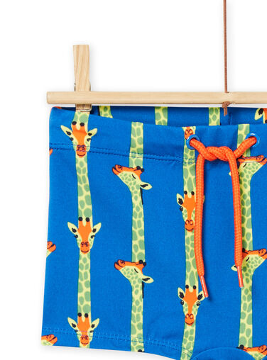 Child boy blue giraffe print swimsuit NYOMERSHOGI / 22SI02L3MAI702