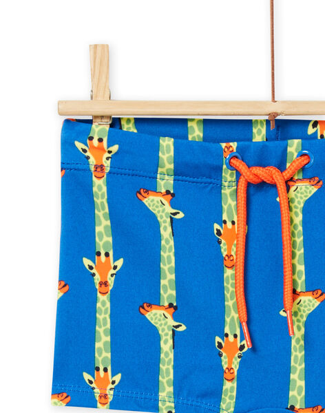 Child boy blue giraffe print swimsuit NYOMERSHOGI / 22SI02L3MAI702