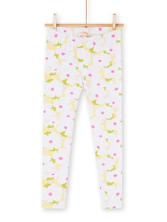 Flowered leggings for children and girls LYAJAULEG2 / 21SI01O2CAL000