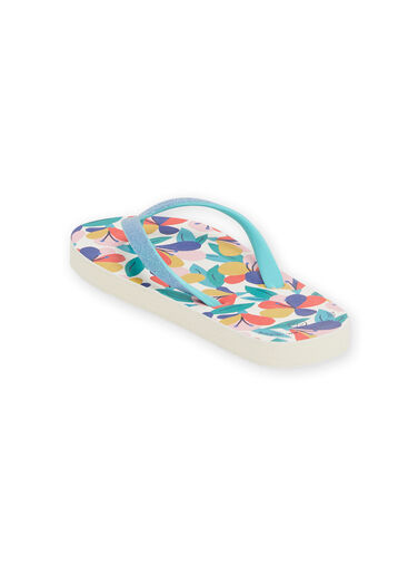 Multicolored flip-flops child girl with floral print NATONGAOP / 22KK3581D01099
