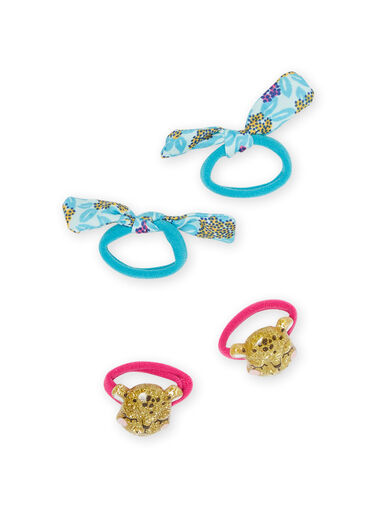 Lot of 4 elastic bands child girl NYAJOELA4 / 22SI0195ELA202