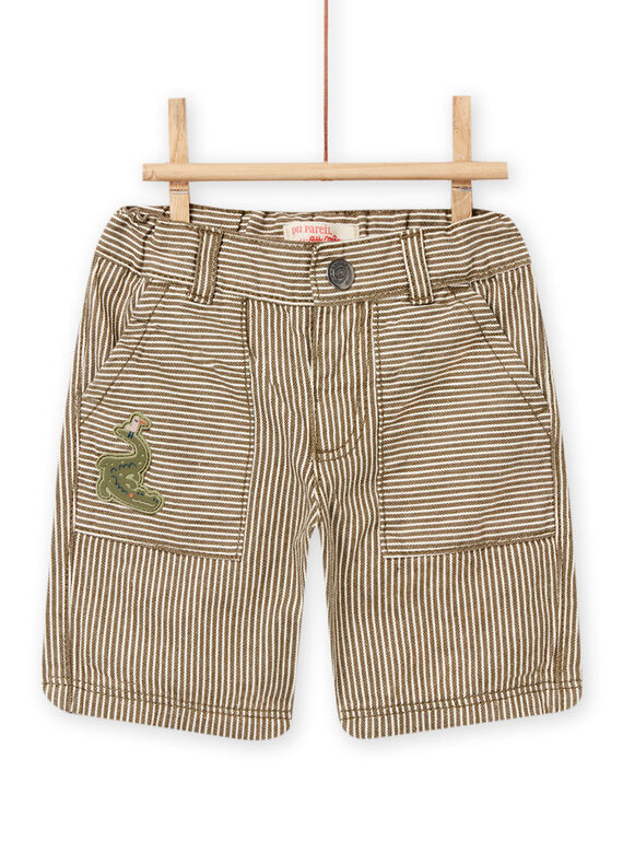 Baby boy green and white shorts NUSANBER1 / 22SG10S2BERG618