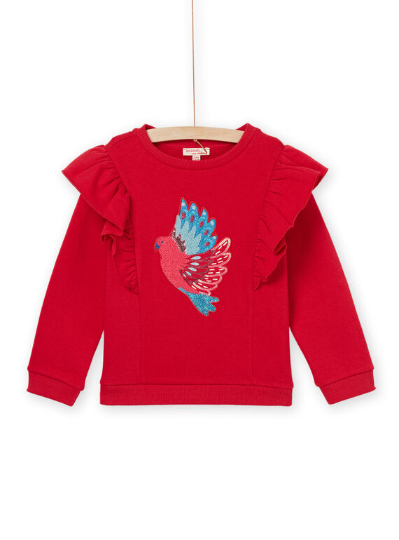 Long sleeve sweatshirt with parrot animation PAGOSWEA / 22W901O1SWE050