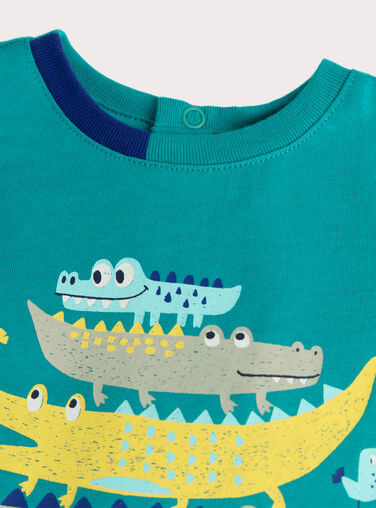 Turquoise TEE SHIRT SS WUBOTEE1 / 25SG10R1TMC202