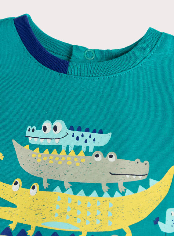 Turquoise TEE SHIRT SS WUBOTEE1 / 25SG10R1TMC202