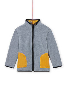 Child boy's reversible fleece vest with zip MOSAUGIL / 21W902P1GILJ922
