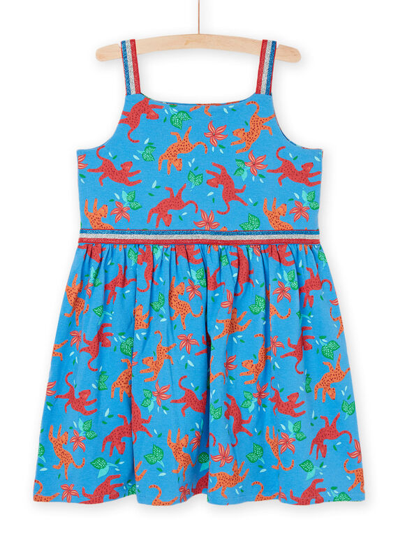 Blue tiger print dress RABALROB2 / 23S901W1ROB201