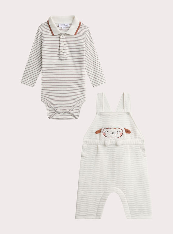 Boy's bodysuit and dungarees set VOU1ENS2 / 24WF04C2ENS001