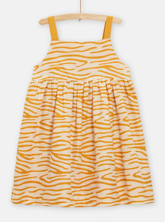Yellow reversible dress for girls TALIROB3 / 24S901T3ROB107