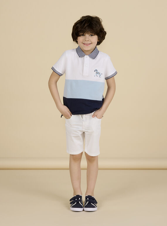 Child boy white shorts NOSOBER2 / 22S902Q1BER000