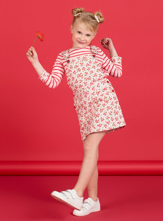 Dress dungarees with floral print LAROUROB2 / 21S901K2ROBD326