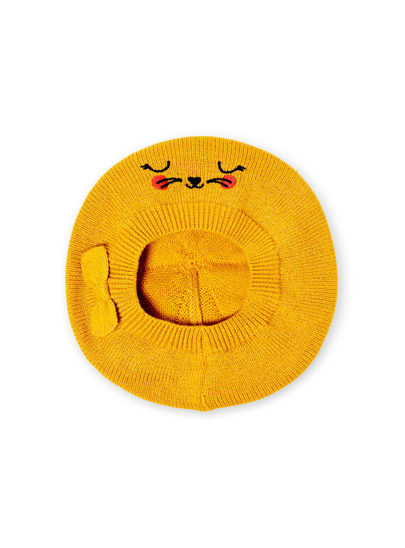 Yellow beret in fine mesh baby girl LYINAUBON / 21SI09L1BON106