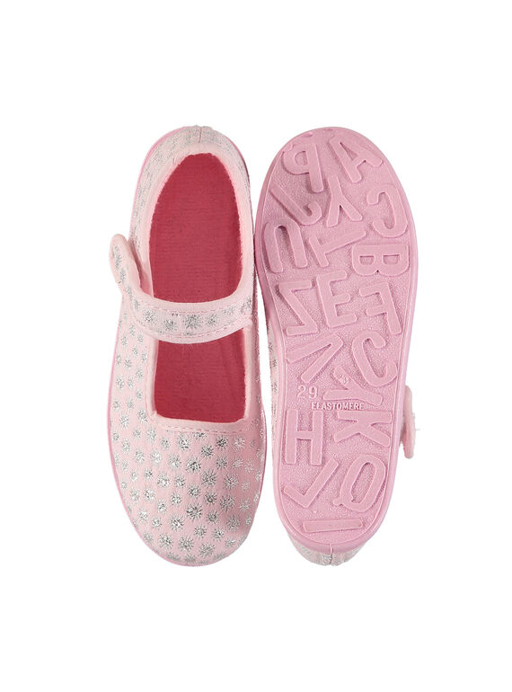 Girls' ballet pump slippers FFBALROSE / 19SK3542D07030