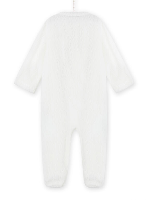 Mixed birth romper in ecru with fantaise pattern MOU1GRE1 / 21WF0541GRE001