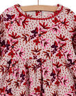 Girl's corduroy dress with floral print MACOMROB1 / 21W901L1ROBD329