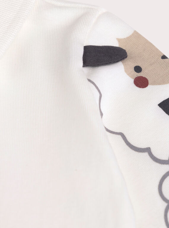 Boy's ecru polo-neck bodysuit VOU1BOD5 / 24WF04C1BOD001