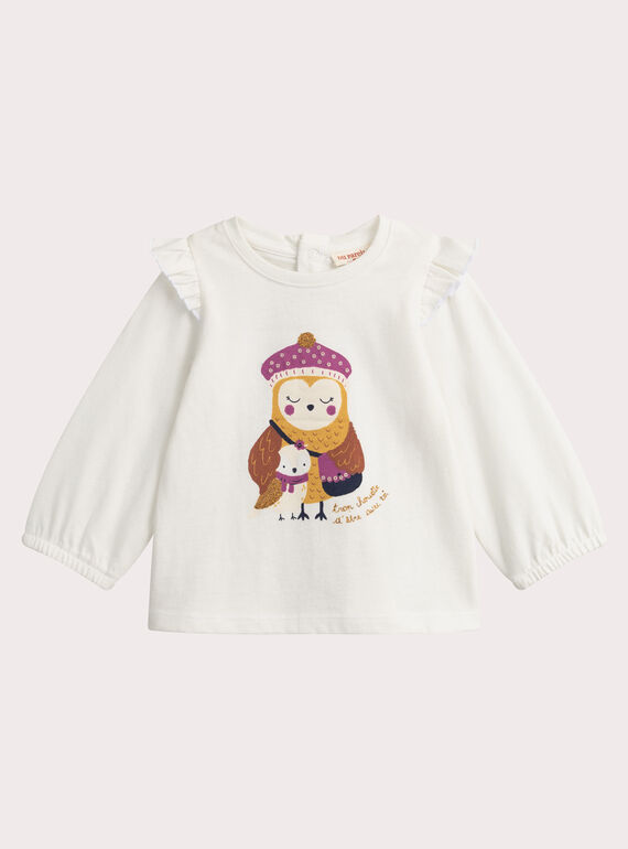  Long-sleeved T-shirt with owl animation  VIBATEE / 24WG09Q1TML001