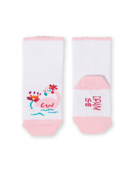 Pink and white socks baby girl LYIBONSOQ / 21SI09W1SOQ000