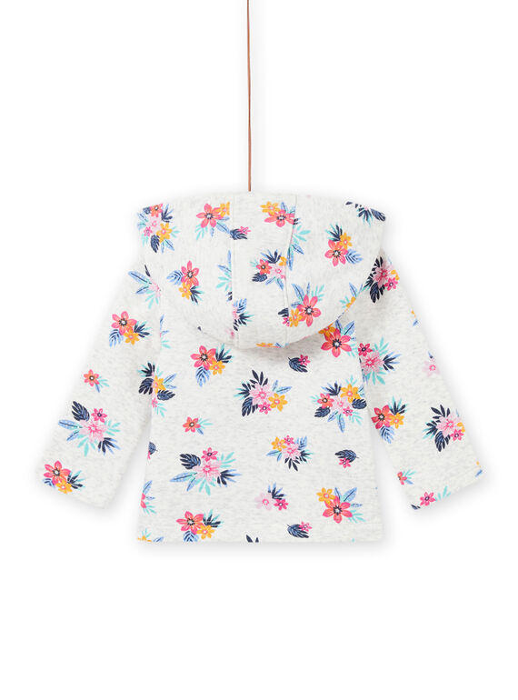 Baby girl grey floral sweater MIPLAHOJOG / 21WG09O1JGHJ920