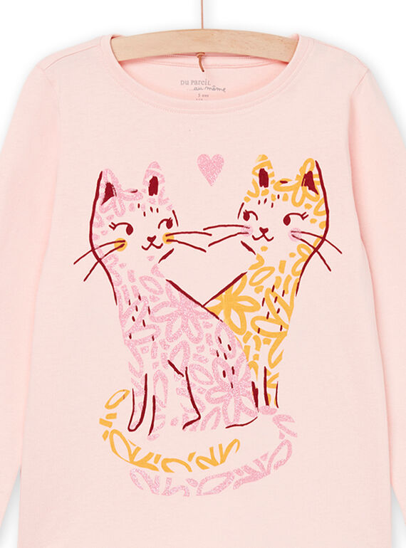 Pajamas with cats and flowers print REFAPYJCAT / 23SH11D7PYJ321