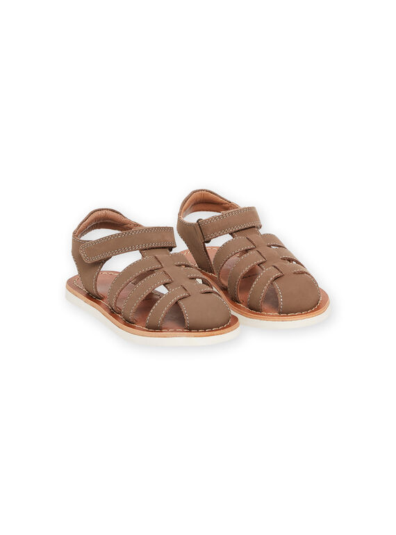 Brown leather sandals ROSANDWHITE / 23KK3663D0E802