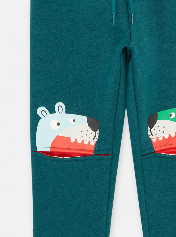 Boy's petrol blue bear jogging suit SODUJOG / 23W902P1JGB715