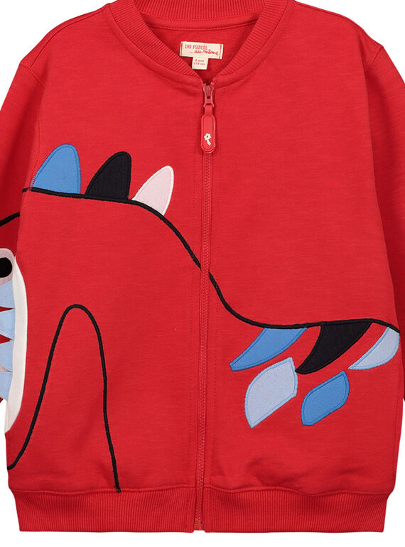 Boys' fancy zipped cardigan FOTOGIL / 19S902L1GILF505