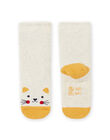 Baby girl beige cat socks MYIJOSOQB2 / 21WI0916SOQA011