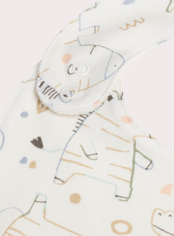 Pack of three zebra design bibs WOU1BAV2 / 25SF4171BAV005