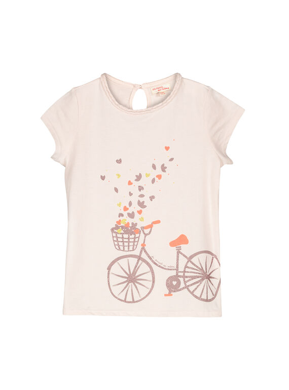 Girls' short-sleeved T-shirt FAJOUTEE / 19S901T1TMC307